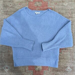Sincerely Jules Light Periwinkle Blue Wide Neck Sweater